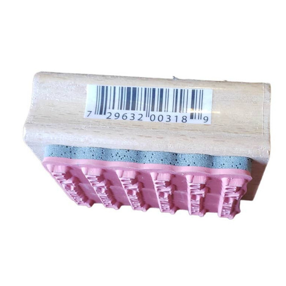 Hampton Art Studio G Thank You Pattern Repeat Wood Mounted Rubber Stamp - Picture 5 of 8